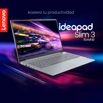 0140186 LAPTOP LENOVO IDEA PAD SLIM 3 15AMN8/AMD RYZEN 5-7520U/16GB /SSD 512GB/15.6" FHD (1920X1080)/CAMARA/USB*2/HDMI/USB-C/SD/VIDEO AMD Radeon /SIN SISTEMA OPERATIVO/ESPAÑOL/ARCTIC_GREY-GARANTIA 1 AÑO - Imagen 2